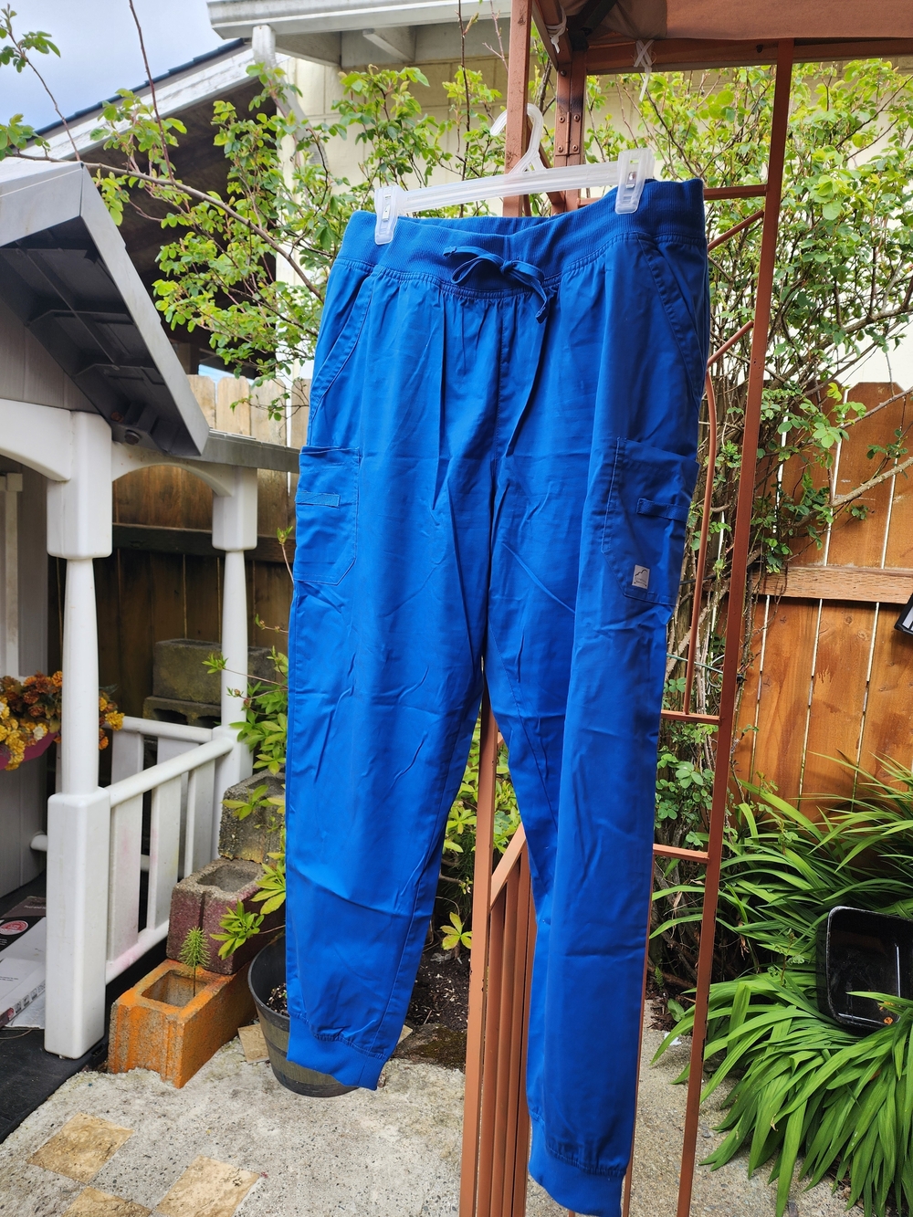 Electric Blue Jogger Scrub Pants